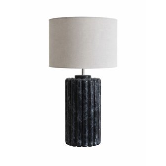 zdjęcie Ceramiczna lampa stołowa czarna marmur Odessa